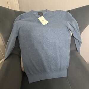 Slim Fit Blue Crew Neck Sweater — H&M — Size XS